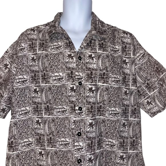 Vintage Retro Favant Hawaiian Shirt Mens XL Floral Aloha Vacation Surfboard Tiki - Picture 2 of 10